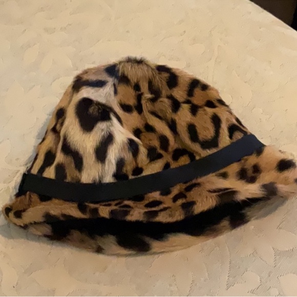 Vintage Leopard  REAL FUR Bucket Hat - Picture 14 of 16